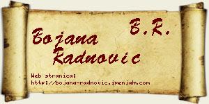 Bojana Radnović vizit kartica